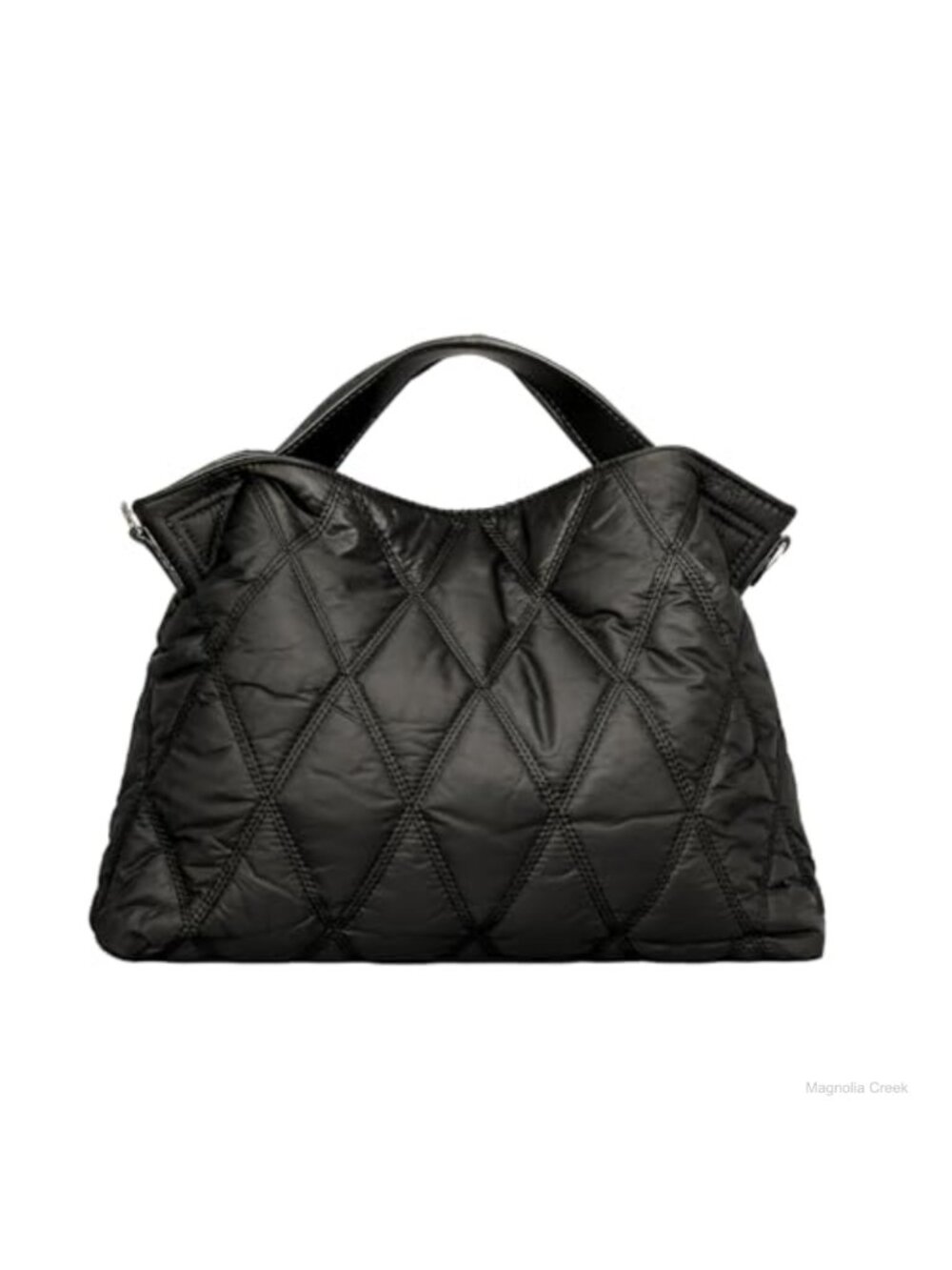Quilted Tote Bag for Women Nylon Puffer Crossbody Purse Long Strap